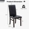 Costway Upholstered Dining Chairs Set of 2/4 PU Leather Armless Solid Rubber Wood Legs